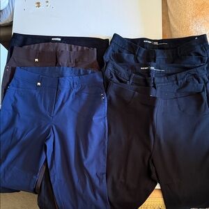 6 pair of women’s stretch pants , 4 pair 16 ,1 pair 18 1 pair XL